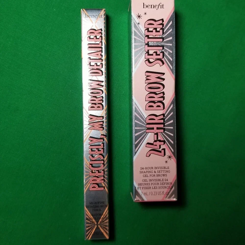 Benefit 24-HR Brow Setter Invisible Gel 7ml/0.23oz & Precisely Brow Detailer NEW